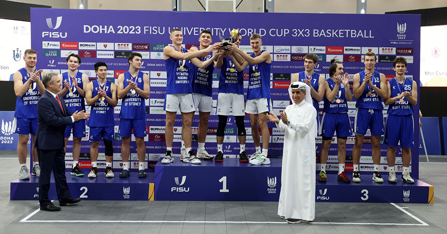 <strong>إسدال الستار على منافسات بطولة كأس العالم للجامعات لكرة السلة(3×3) – الدوحة 2023</strong>